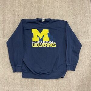 Vintage Michigan Wolverines Sweatshirt mens Large Blue 1990s NCAA